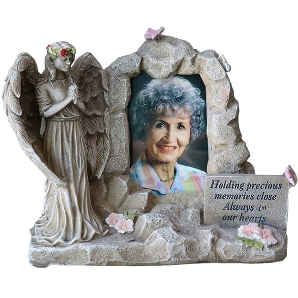 Brand New Memorial Picture Frame Resin Angel Wing Photo Holder Bereavement Gift - Picture 13 of 14